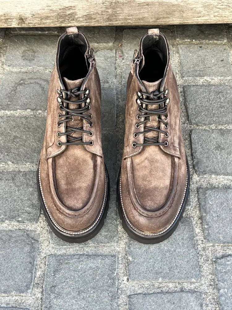 Franceschetti Lace Up Boot Brown Suede, view 4