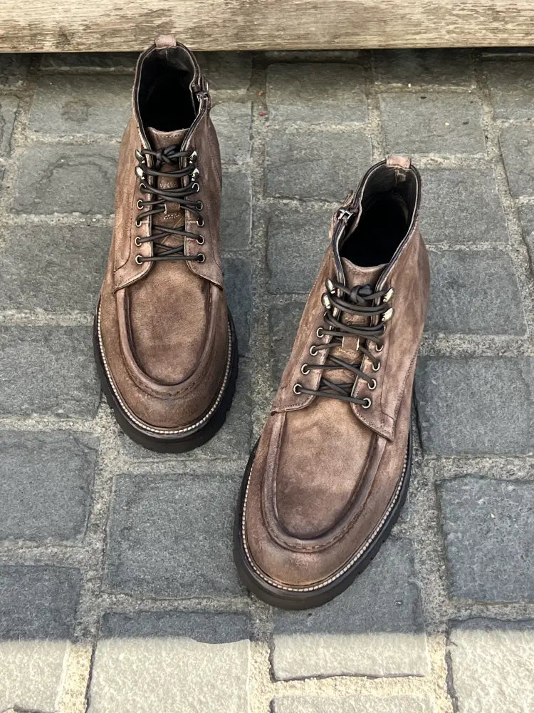 Franceschetti Lace Up Boot Brown Suede, view 2