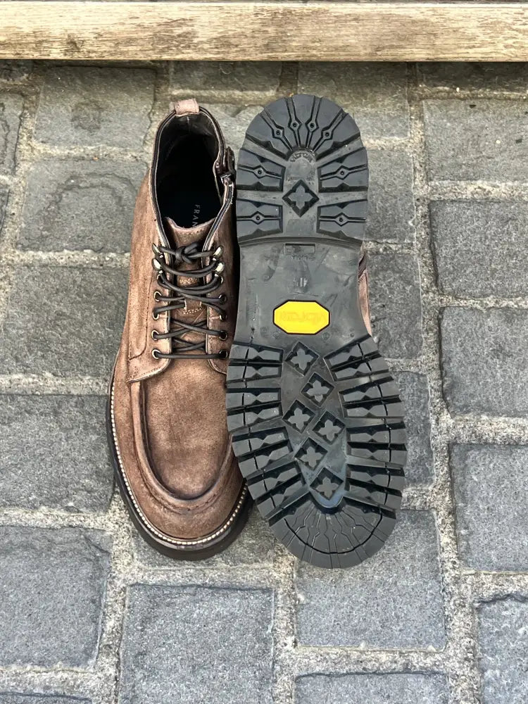 Franceschetti Lace Up Boot Brown Suede, view 5