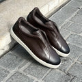 Magnanni Slip On Trainer Brown in calf leather