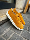 Santoni Yellow Suede Trainer