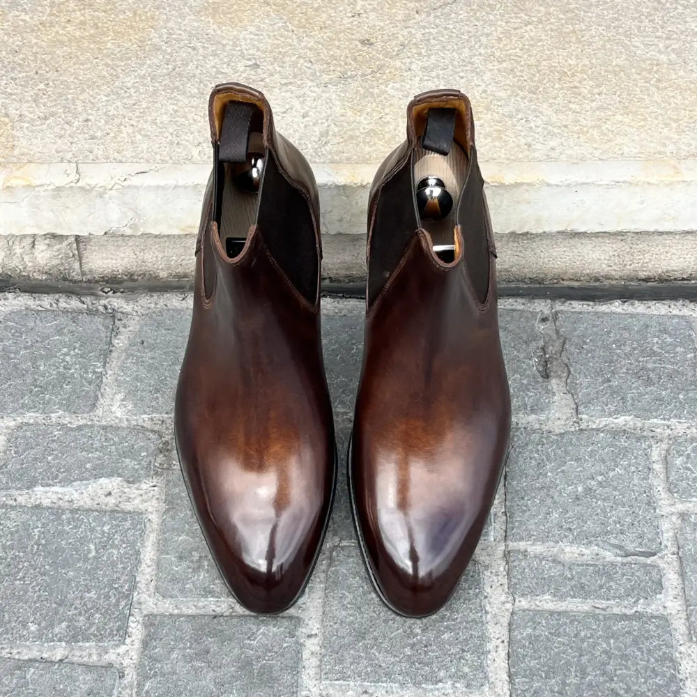 Bontoni Cavaliere Bruciato Leather Chelsea Boot, view 2
