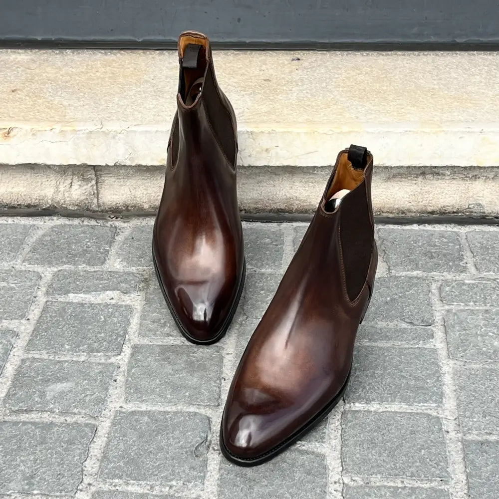 Bontoni Cavaliere Bruciato Leather Chelsea Boot, view 4