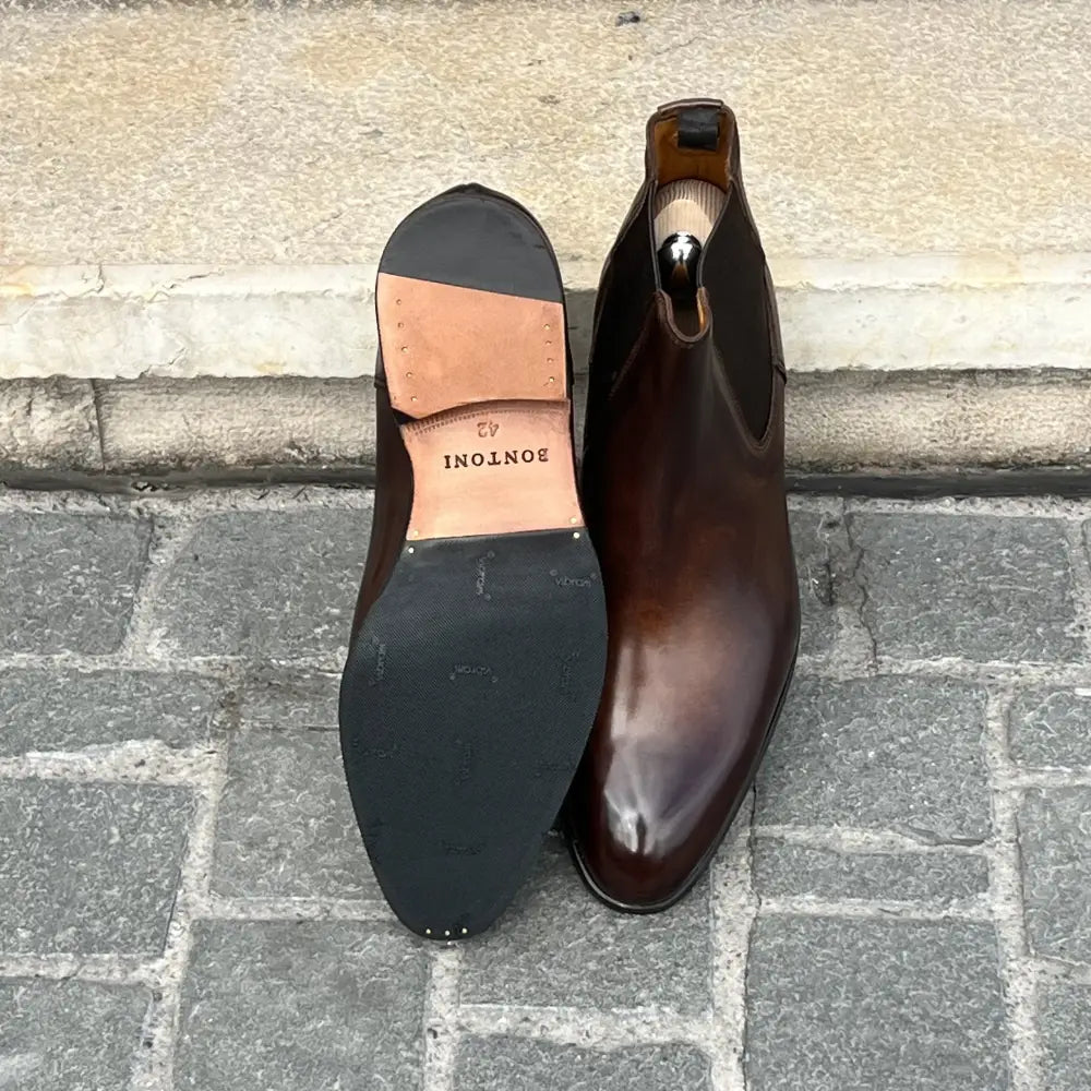 Bontoni Cavaliere Bruciato Leather Chelsea Boot, view 5