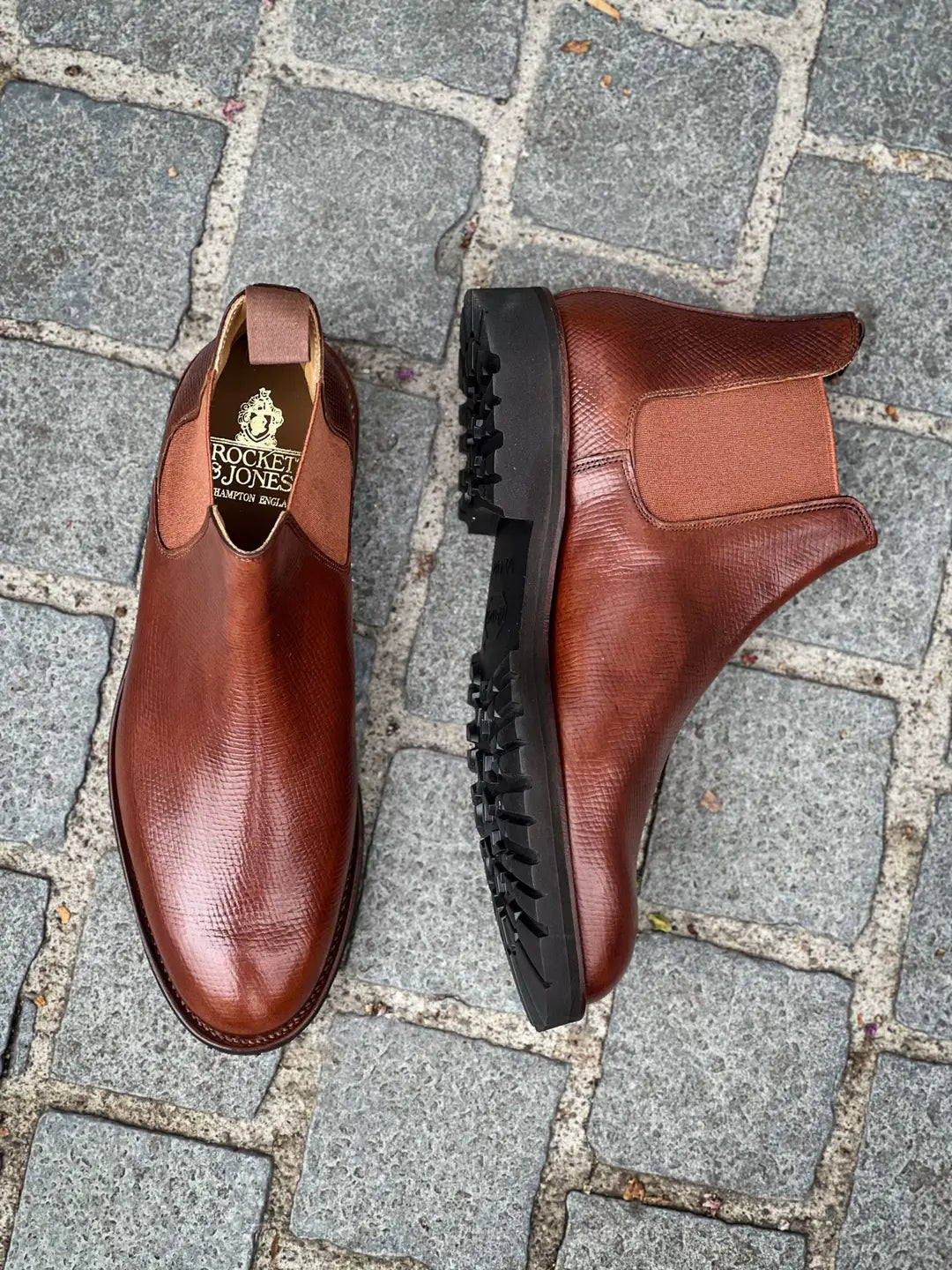 Crockett & Jones Chelsea 5 Boot Walnut Hatch Grain, view 2