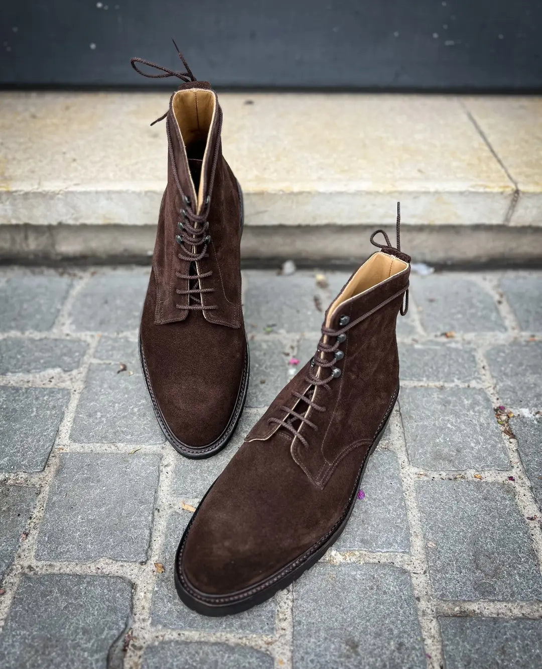 Crockett & Jones Eskdale 5 Dark Brown Suede Boot, view 3