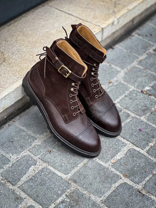 Crockett & Jones Aldershot Grain/Suede Boot