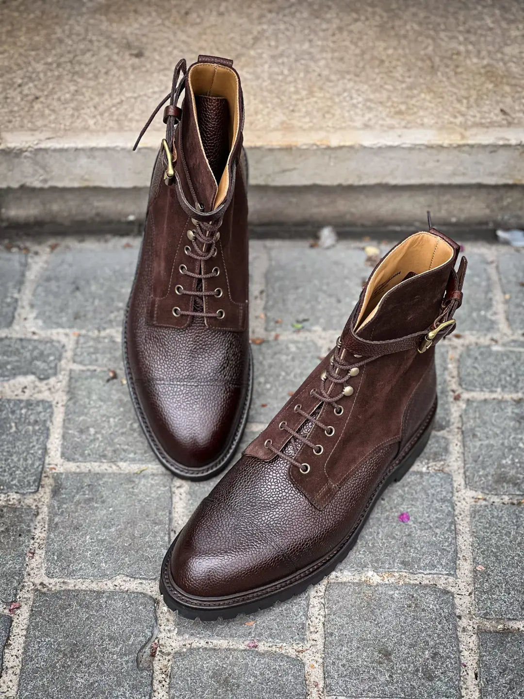 Crockett & Jones Aldershot Grain/Suede Boot, view 3