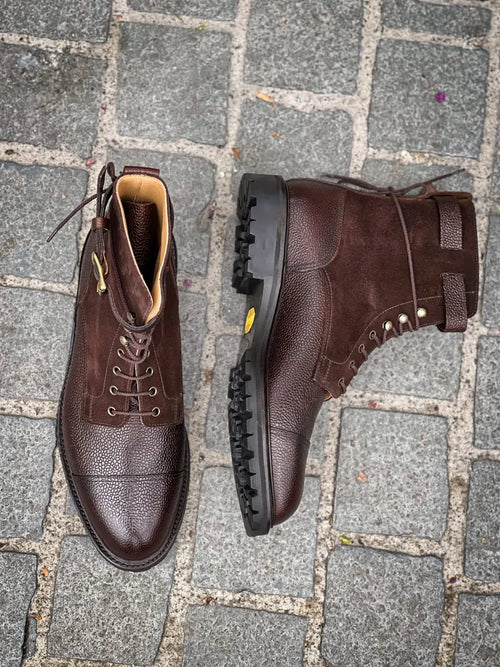 Crockett & Jones Aldershot Grain/Suede Boot, view 2