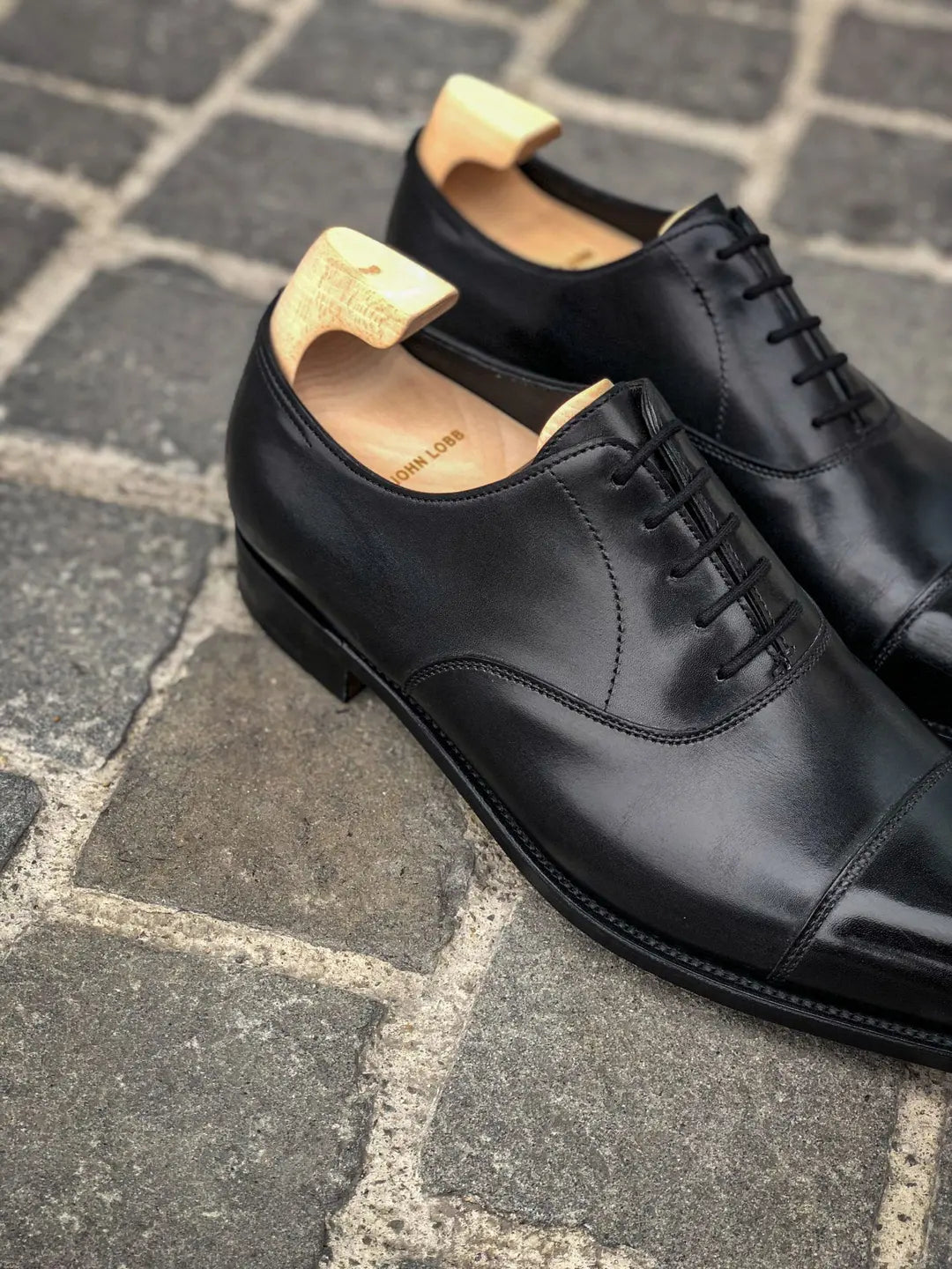 John Lobb City II Black Oxford in roughout suede, view 2