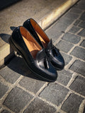 Crockett & Jones Cavendish Black Tassel Loafer in calf leather