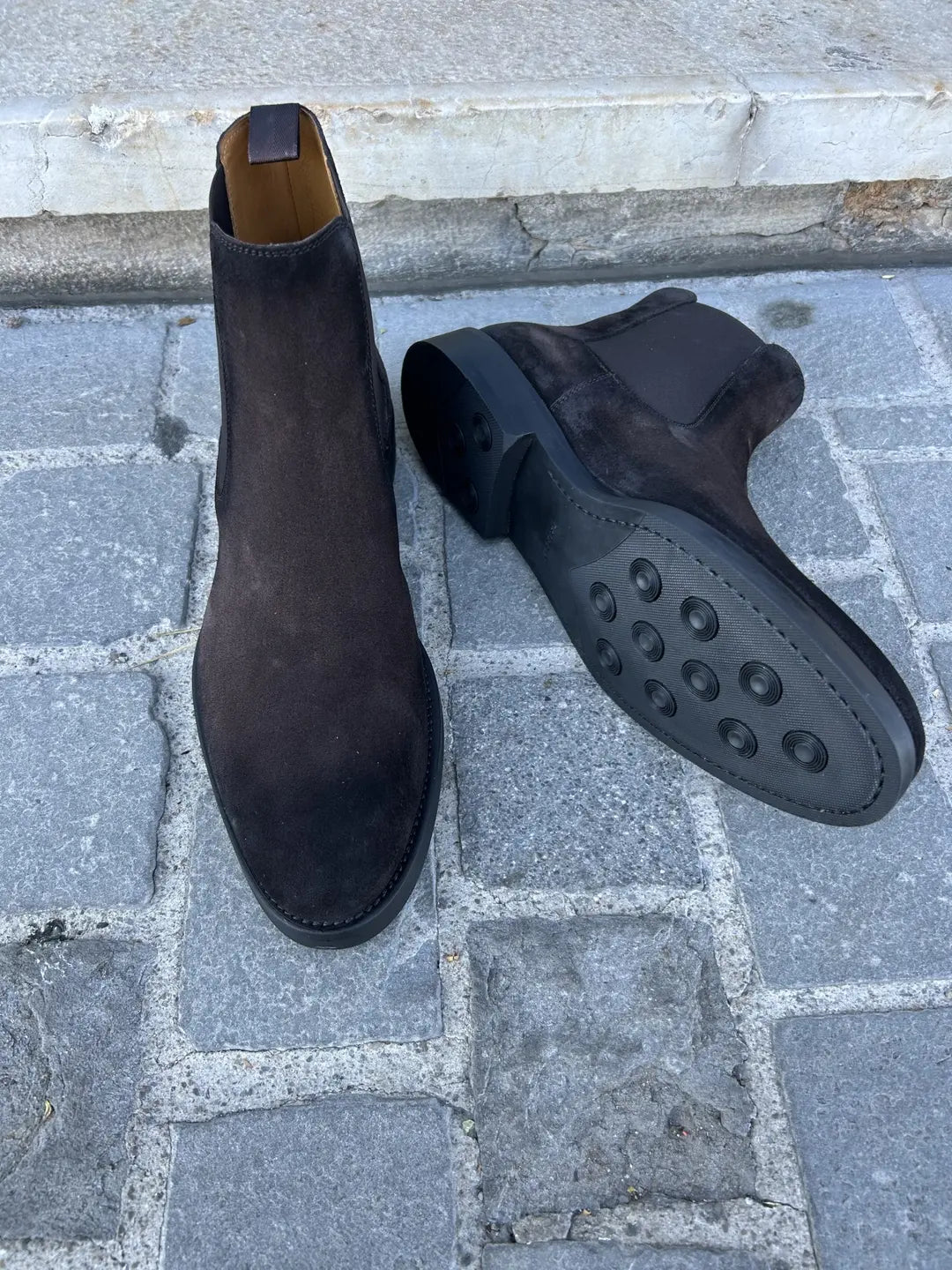 Magnanni Brown Suede Chelsea Boot, view 4