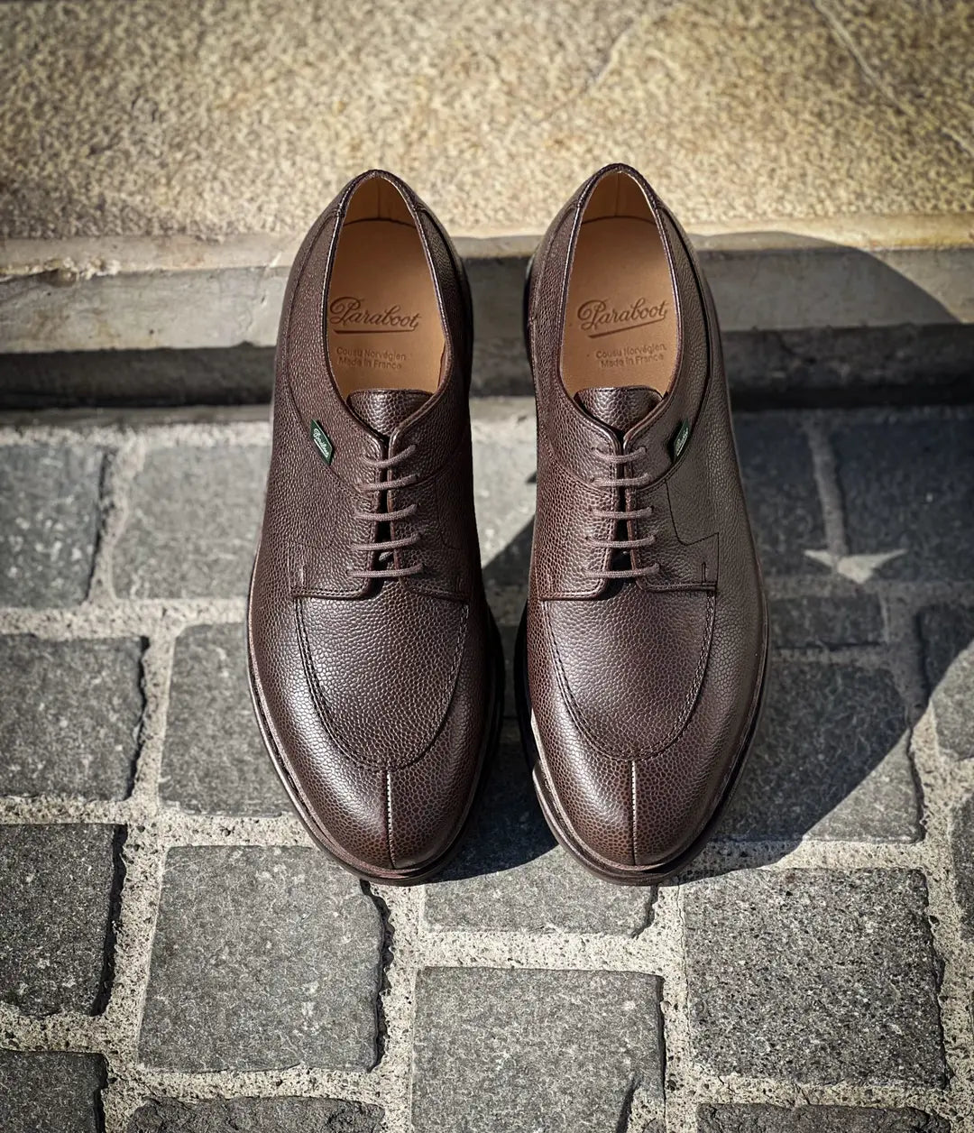 Paraboot Avignon Dark Brown Grain Derby, view 5