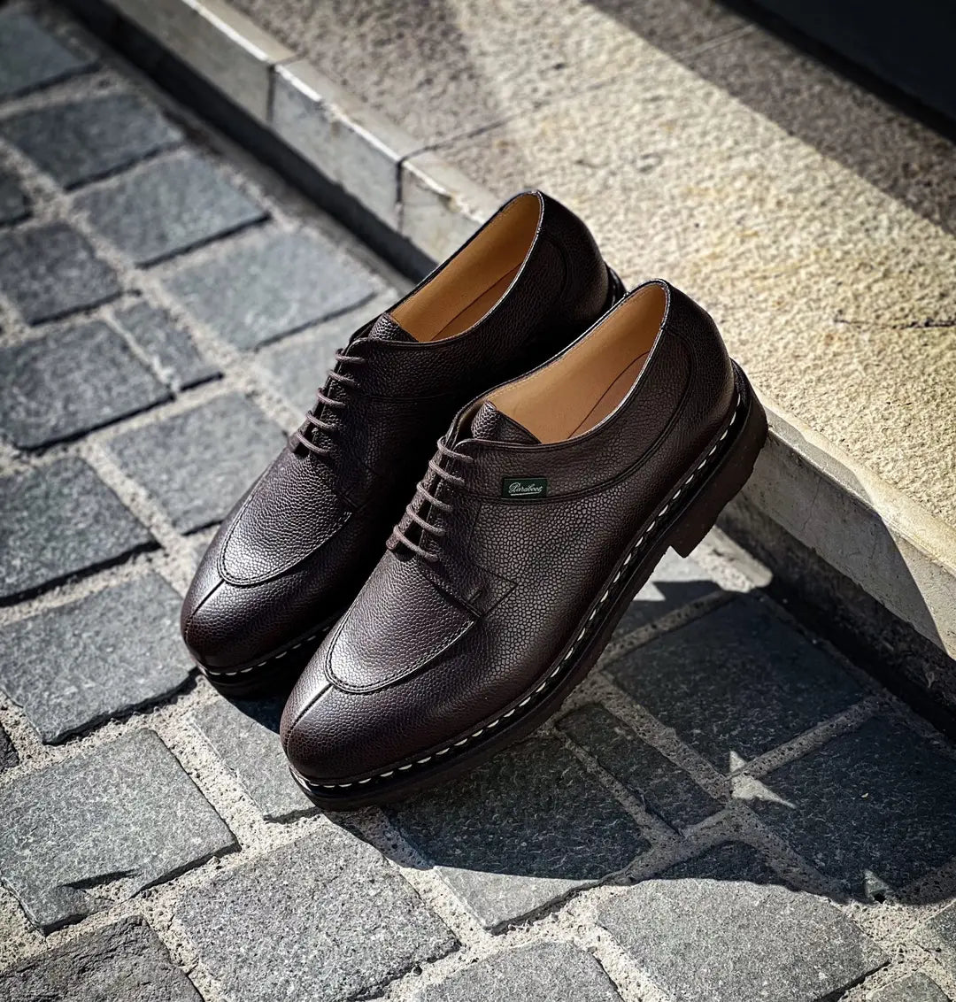 Paraboot Avignon Dark Brown Grain Derby, view 4