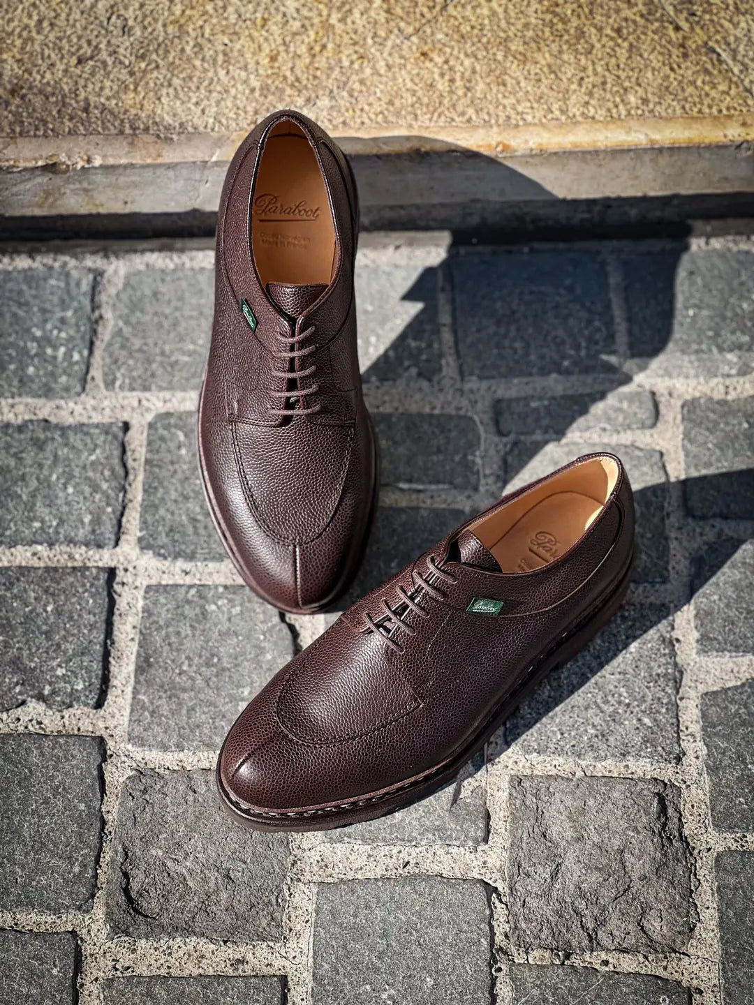 Paraboot Avignon Dark Brown Grain Derby, view 3