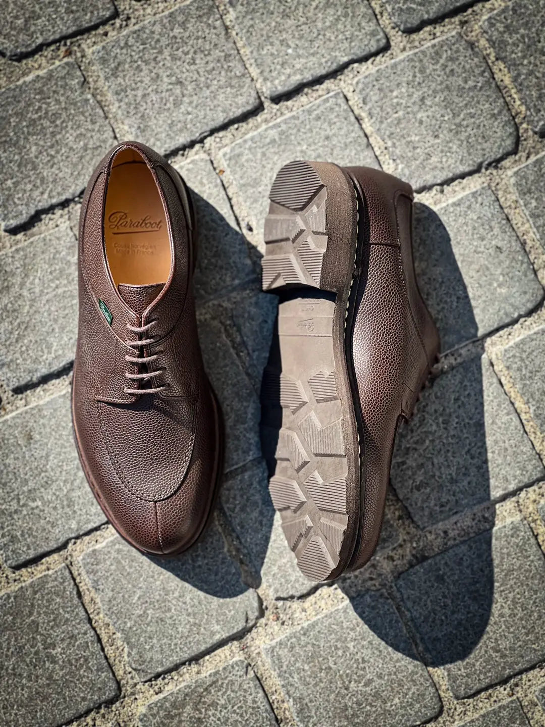 Paraboot Avignon Dark Brown Grain Derby, view 2