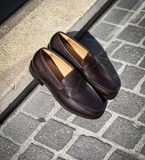 Paraboot Adonis Dark Brown Mocassin in calf leather