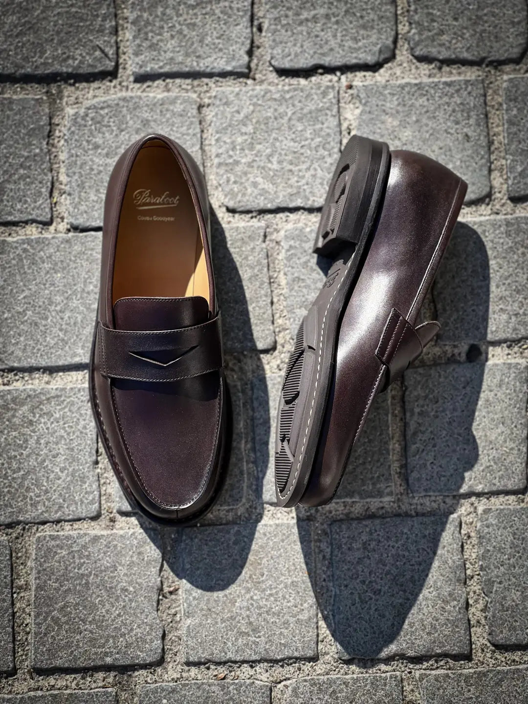 Paraboot Adonis Dark Brown Mocassin in calf leather, view 3