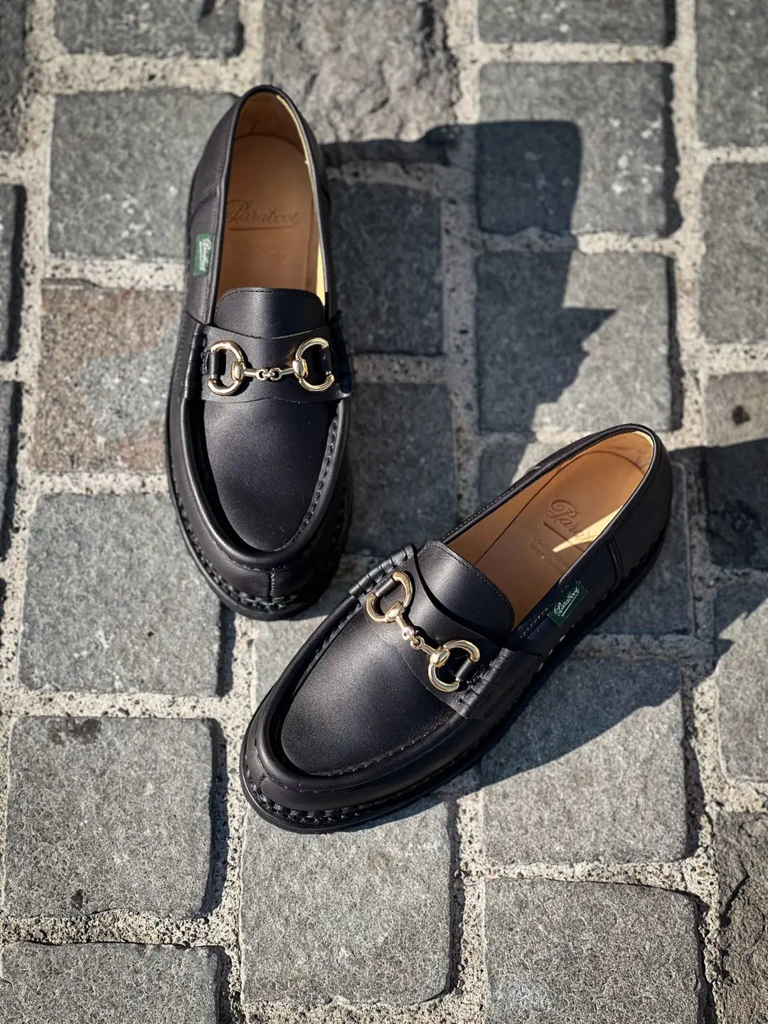 Paraboot Orsay Black Mocassin in calf leather, view 5