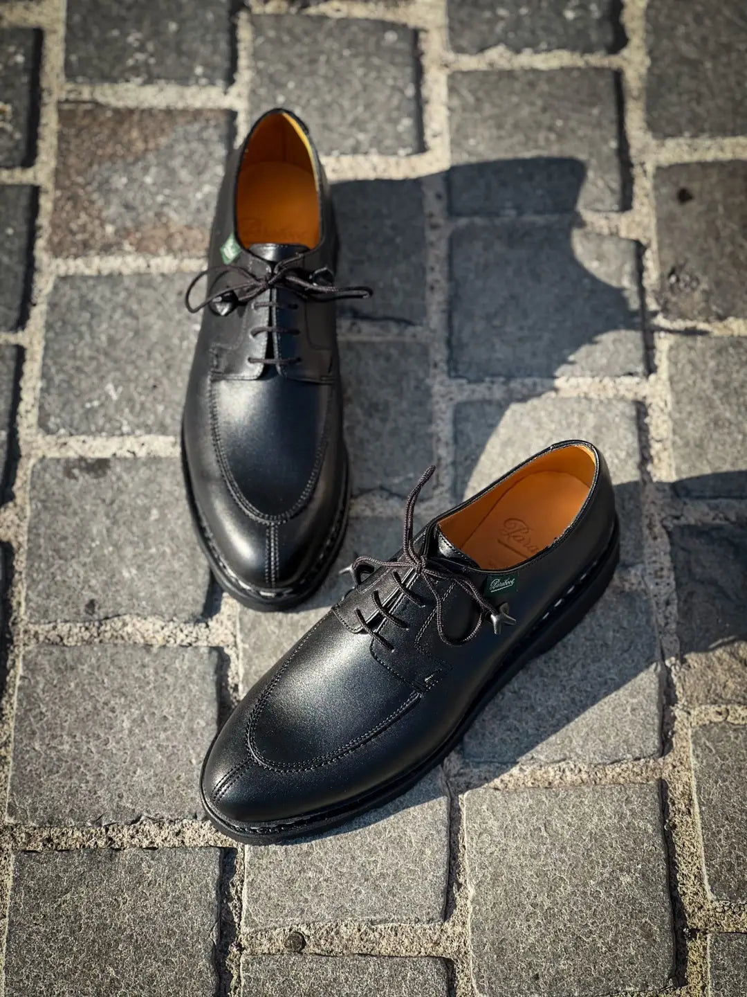 Paraboot Veley Black Derby in calf leather, view 5