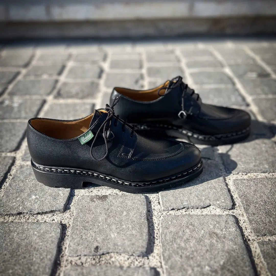 Paraboot Veley Black Derby in calf leather, view 4