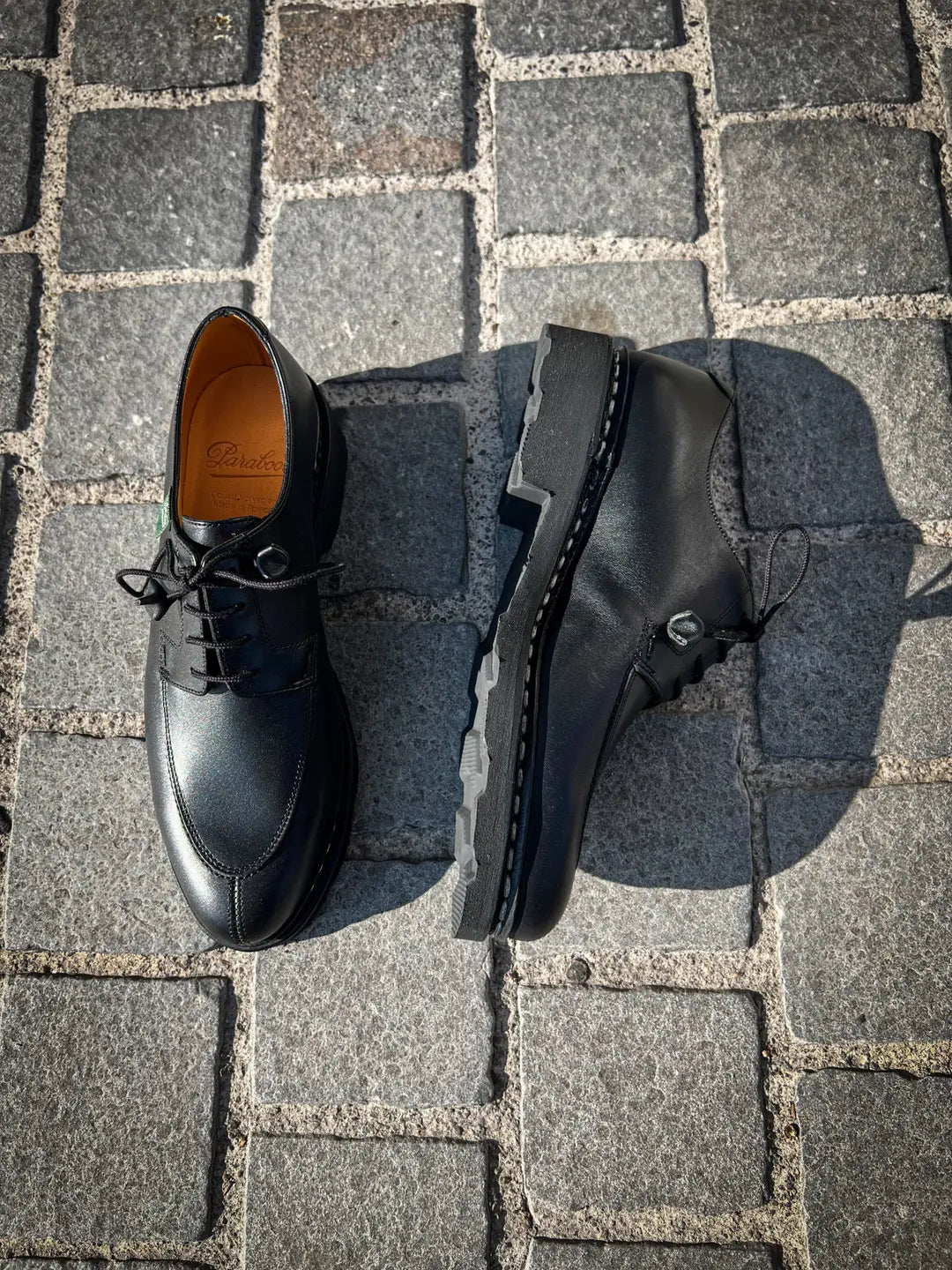Paraboot Veley Black Derby in calf leather, view 2
