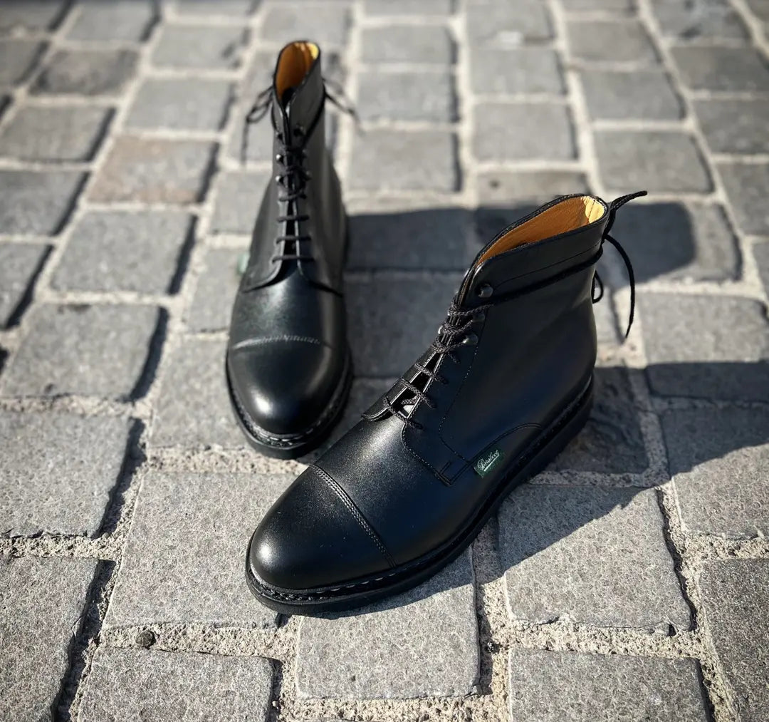 Paraboot Clamart Black Boot in calf leather, view 5