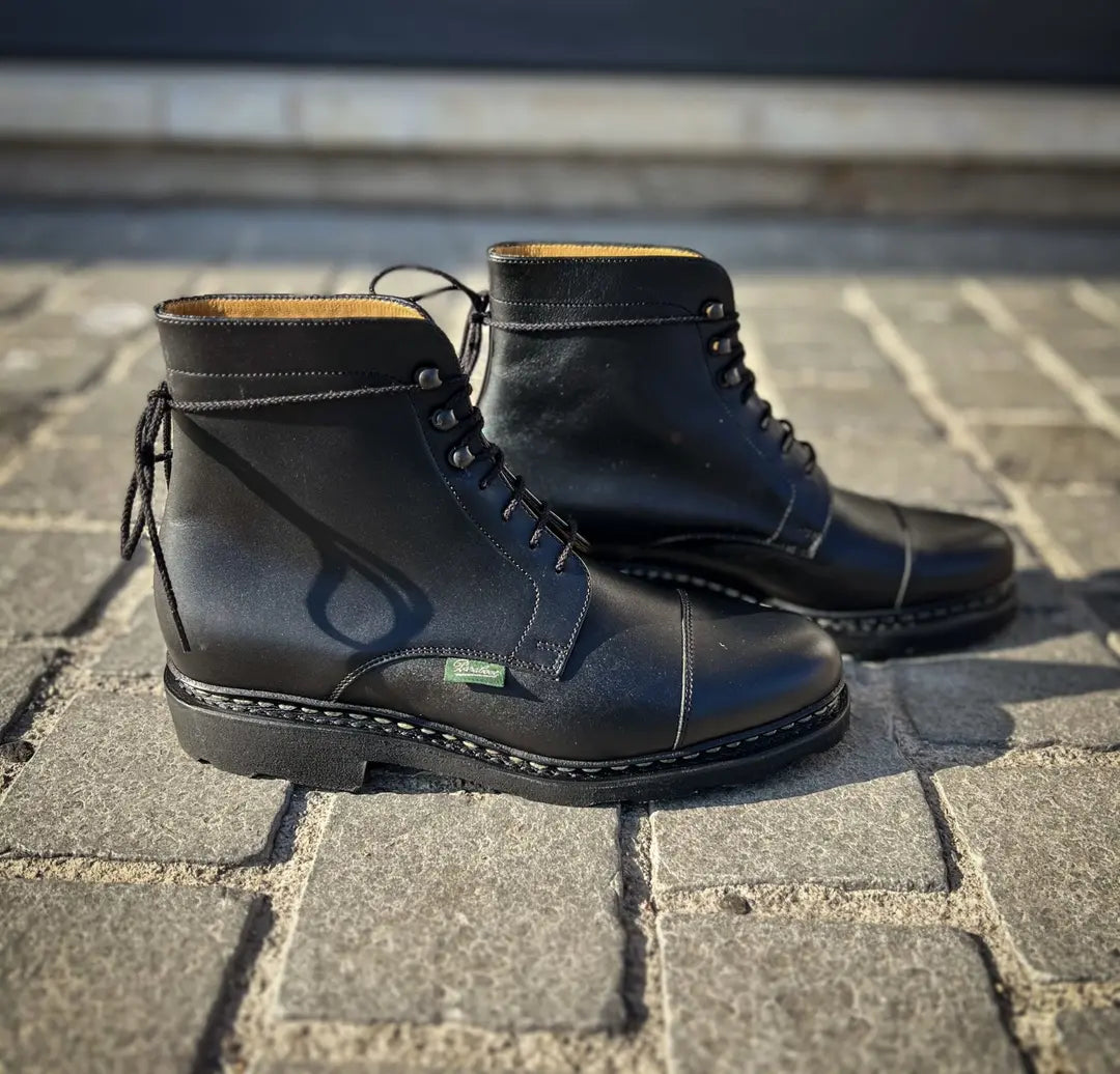 Paraboot Clamart Black Boot in calf leather, view 4