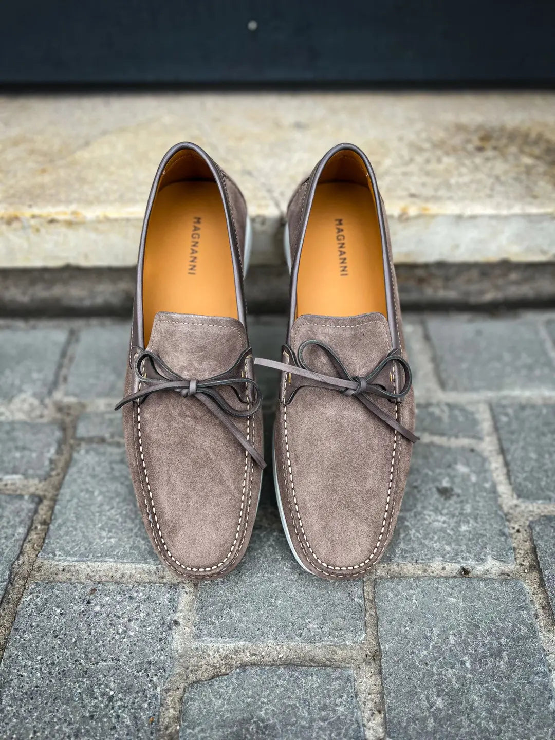 Magnanni Boat Shoes Grey Suede, view 5