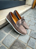 Magnanni Boat Shoes Grey Suede