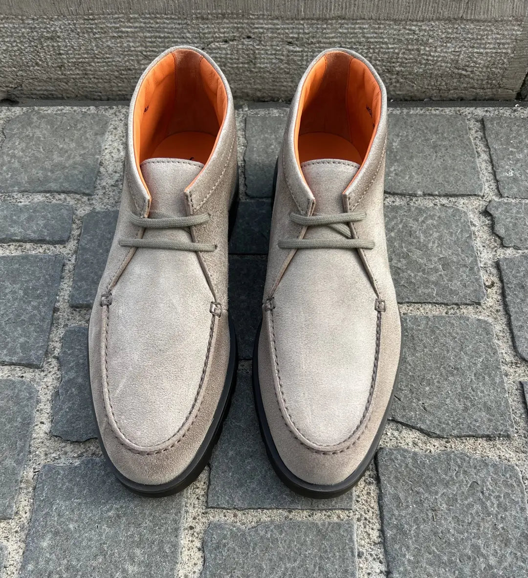 Santoni Sand Suede Ankle Boot