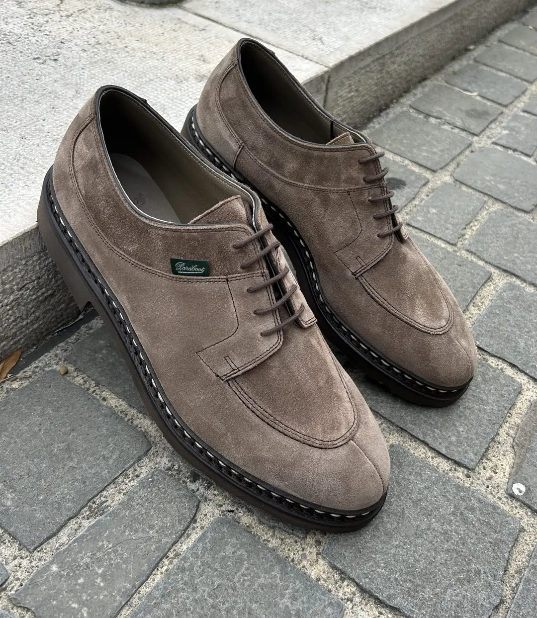 Paraboot Avignon In Mink Suede Derby, view 3