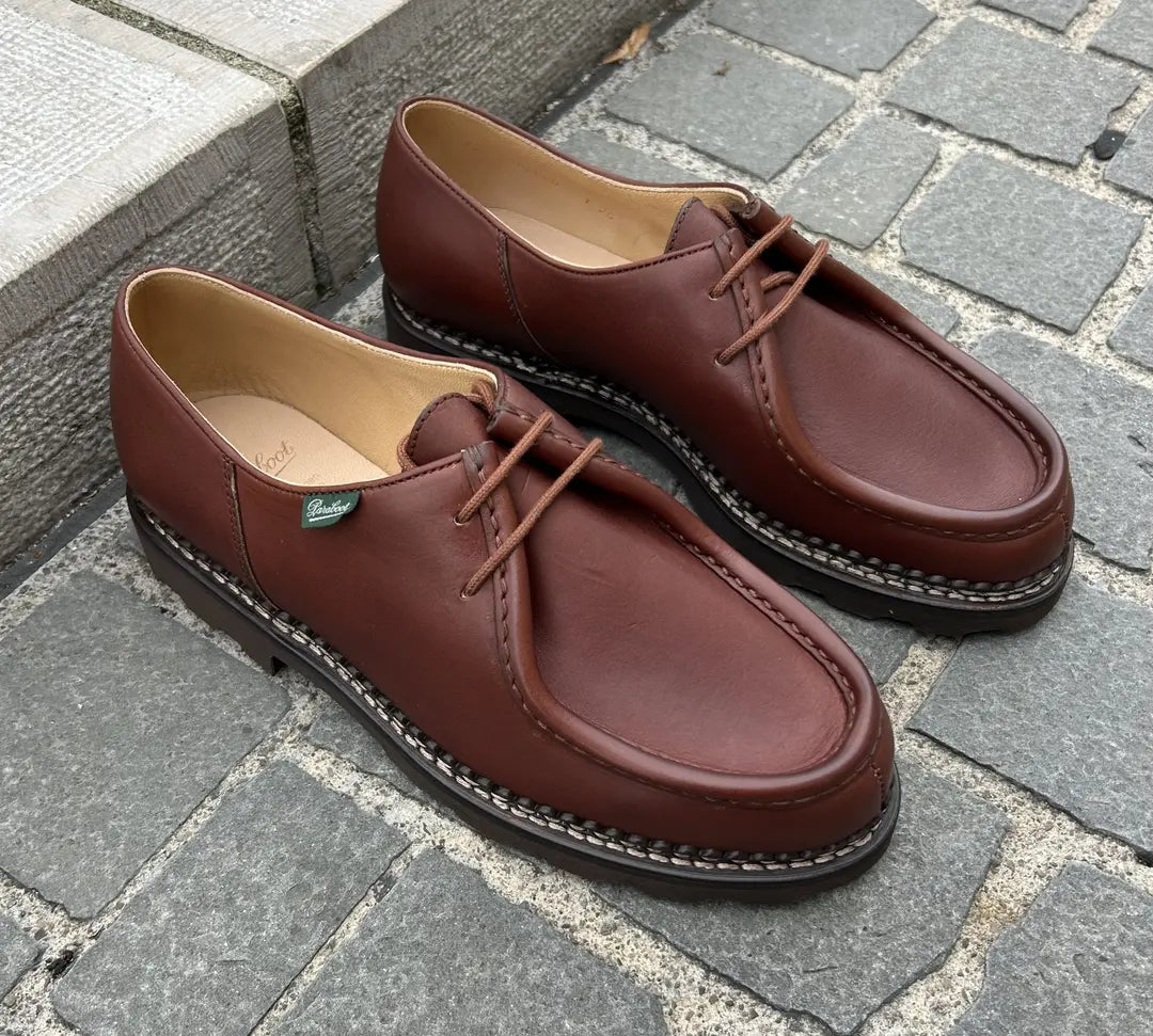 Paraboot Michael In Cognac Calf Leather Derby