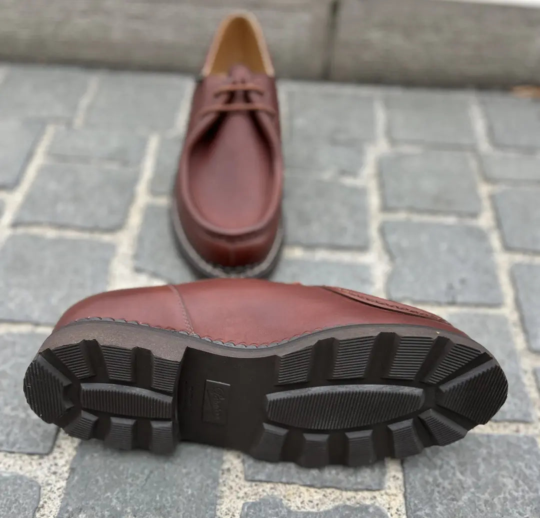 Paraboot Michael In Cognac Calf Leather Derby, view 5