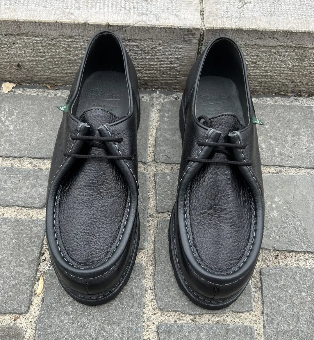 Paraboot Michael In Black Derby in calf leather, view 4