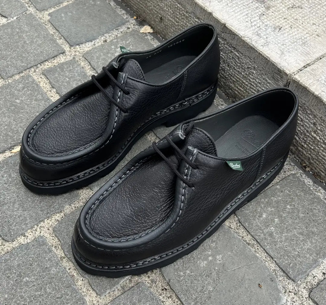 Paraboot Michael In Black Derby in calf leather
