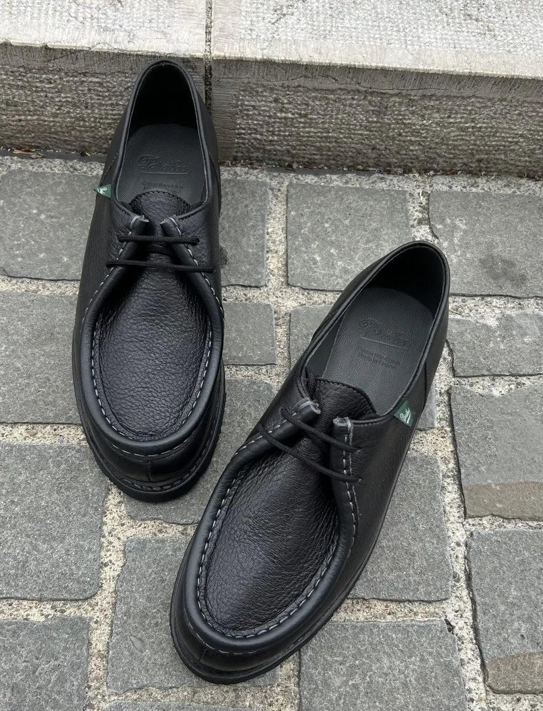Paraboot Michael In Black Derby in calf leather, view 2