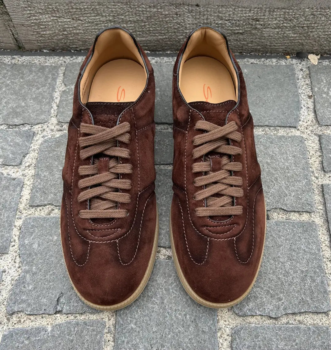Santoni Suede Trainer, view 2