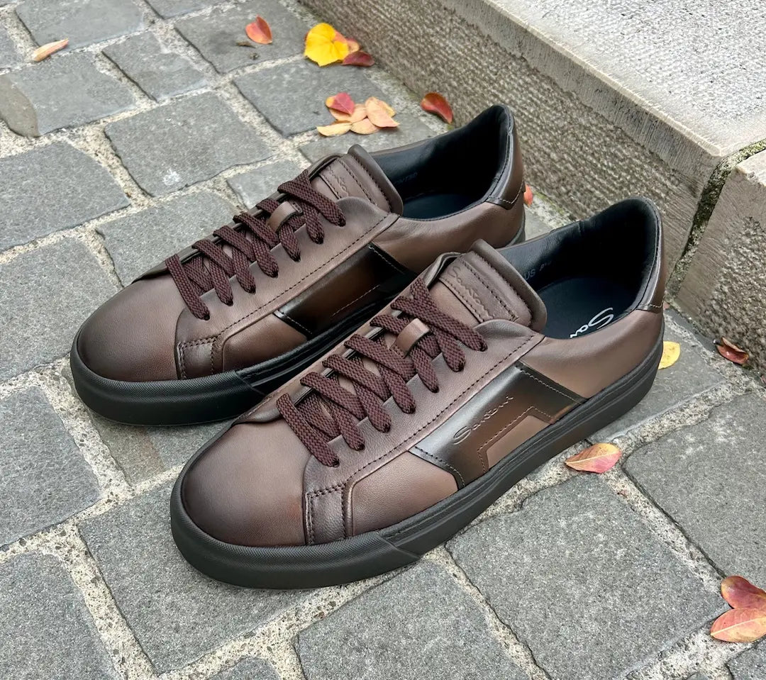 Santoni DBS Leather Trainer, view 3