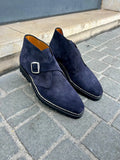 Bontoni Visionario Single Monk Strap in suede