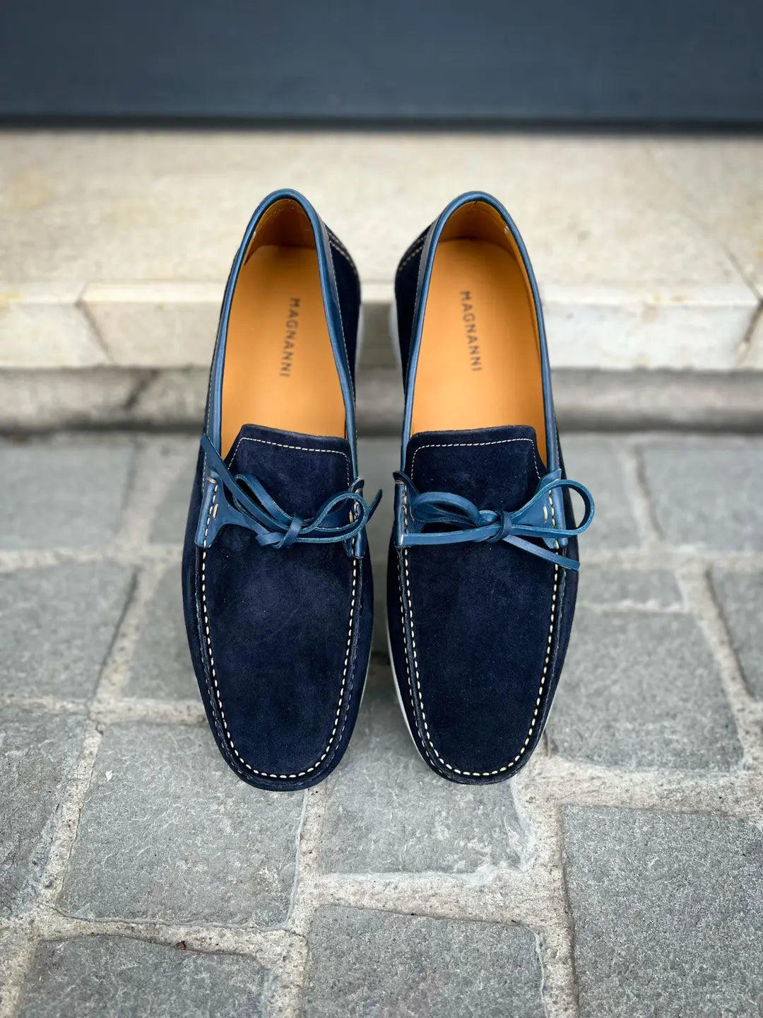 Magnanni Boat Shoes Navy Suede, view 5