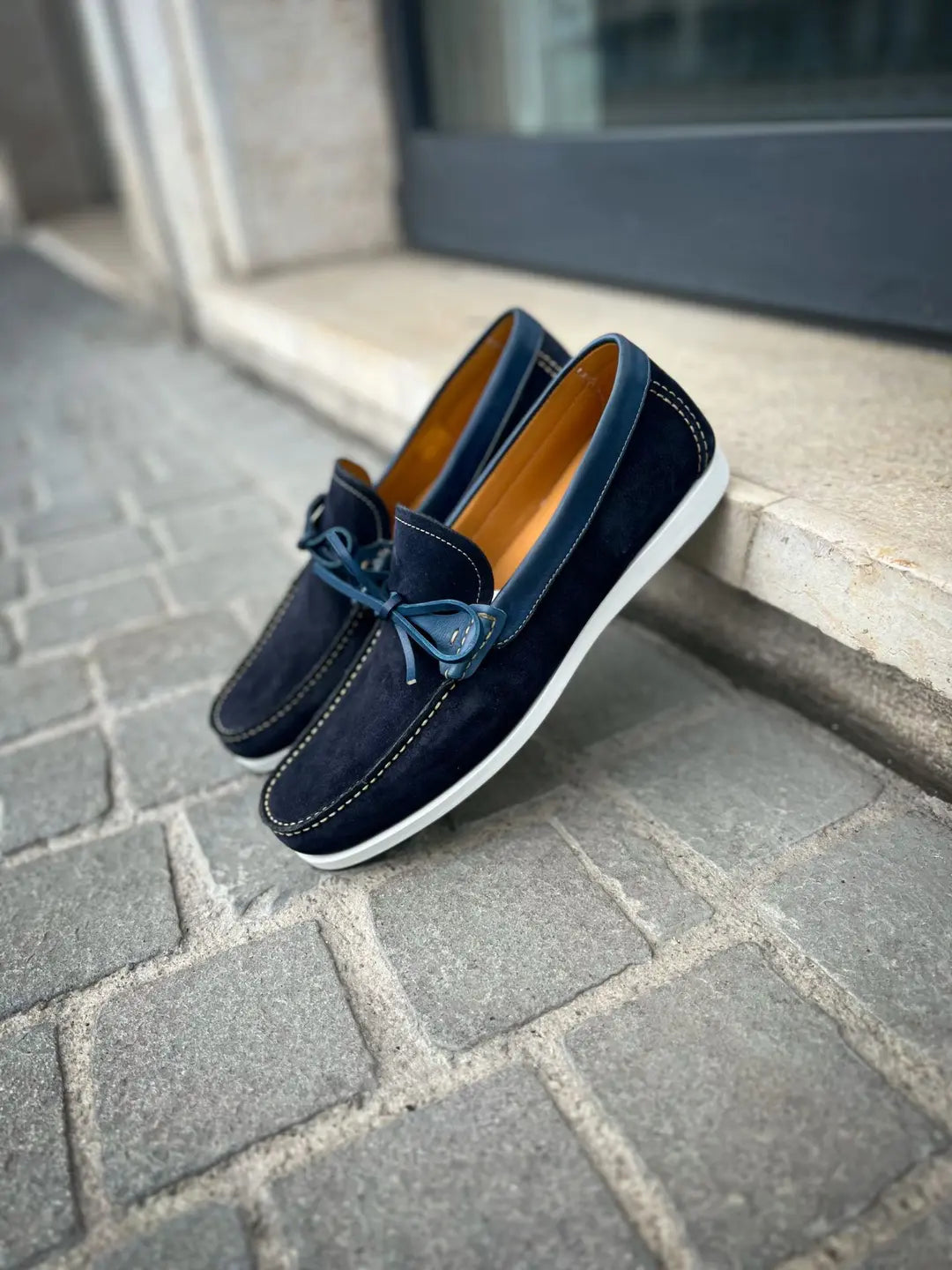 Magnanni Boat Shoes Navy Suede, view 4