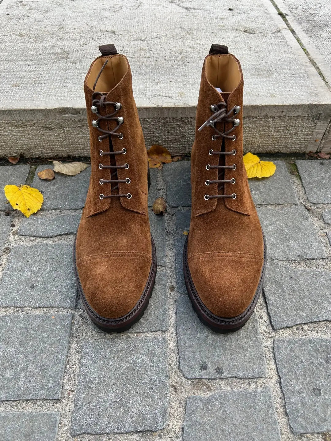 TLB Lace Up Boots in suede, view 5