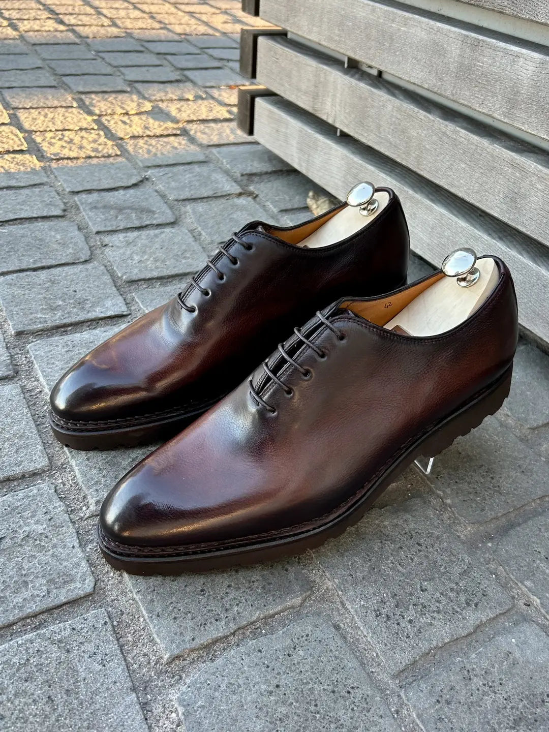 Bontoni De La Ville One Cut Oxford in calf leather, view 3