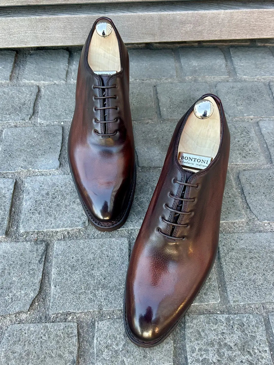 Bontoni De La Ville One Cut Oxford in calf leather, view 2