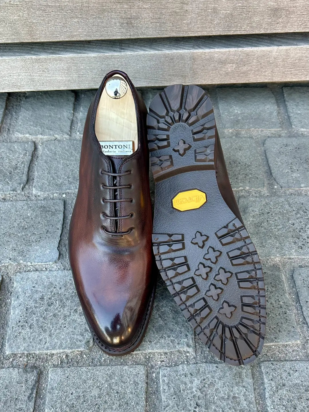 Bontoni De La Ville One Cut Oxford in calf leather, view 5