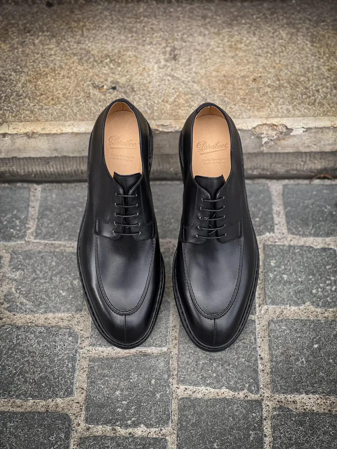 Paraboot Rousseau Black Derby in calf leather, view 5