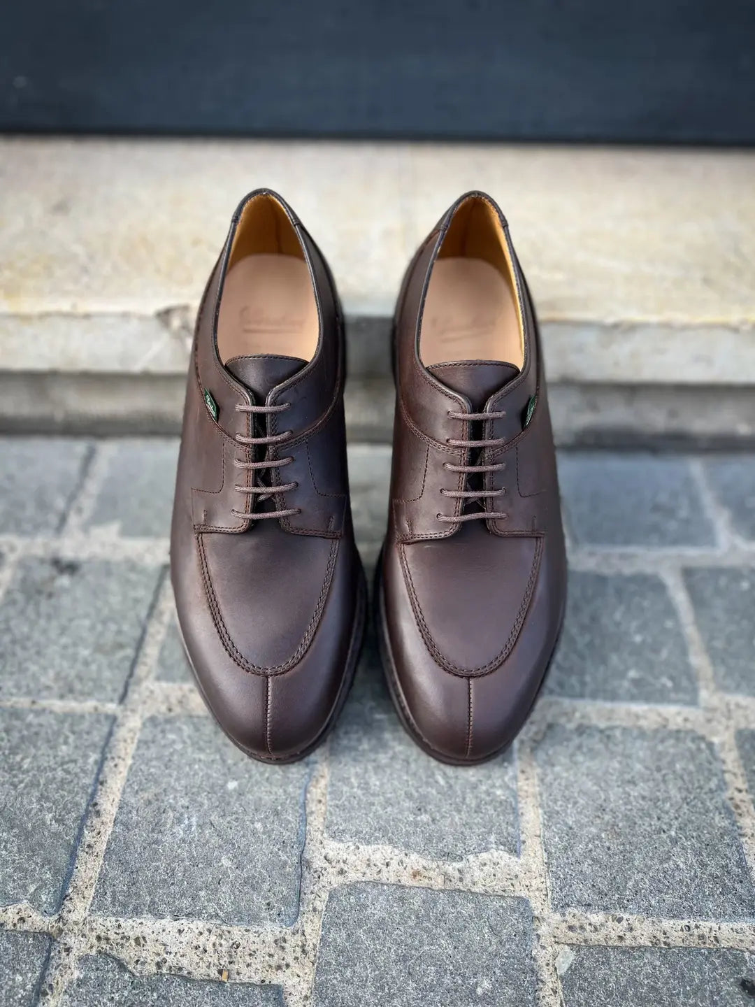 Paraboot Avignon Rouhgout Brown Derby in roughout suede, view 2