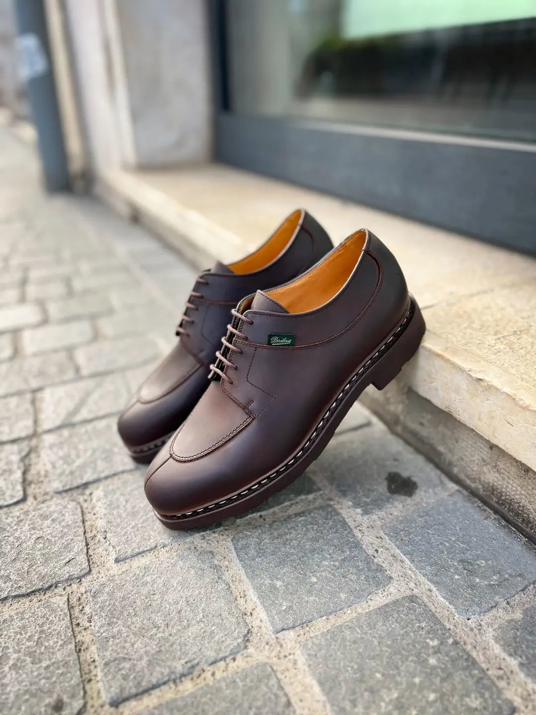 Paraboot Avignon Rouhgout Brown Derby in roughout suede, view 5