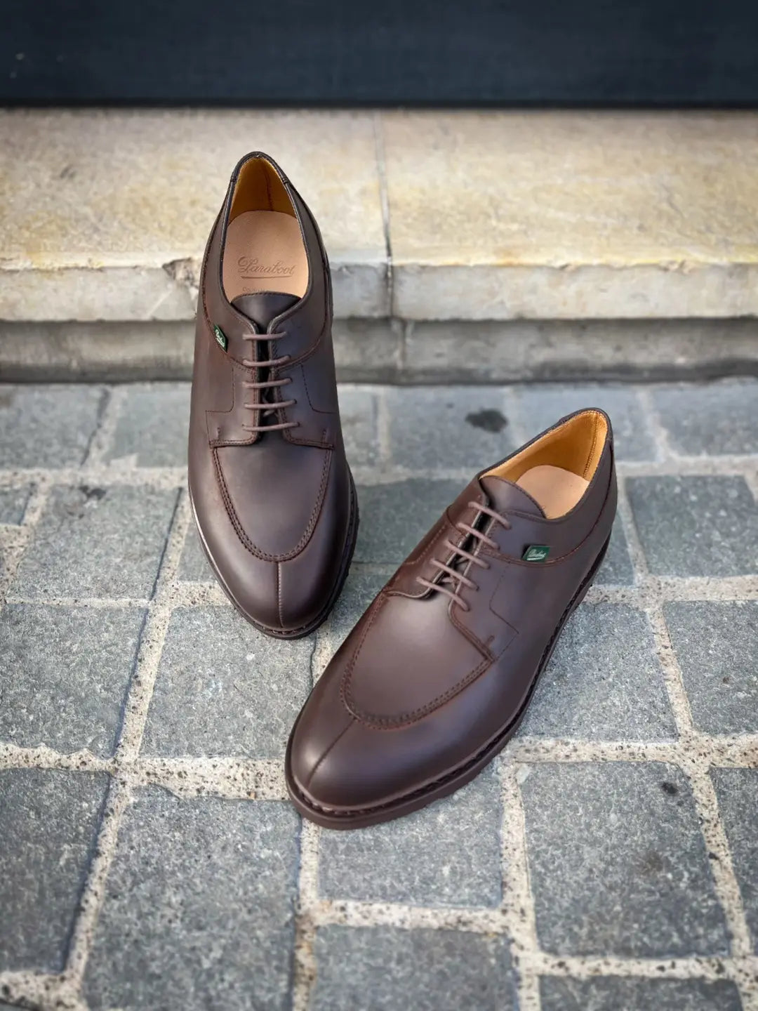 Paraboot Avignon Rouhgout Brown Derby in roughout suede, view 4